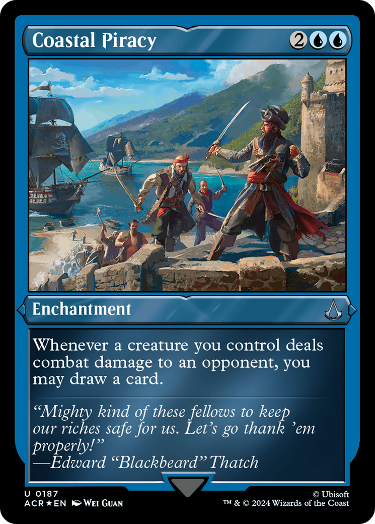 Coastal Piracy (Foil Etched) [Assassin's Creed] MTG Single Magic: The Gathering | Red Claw Gaming