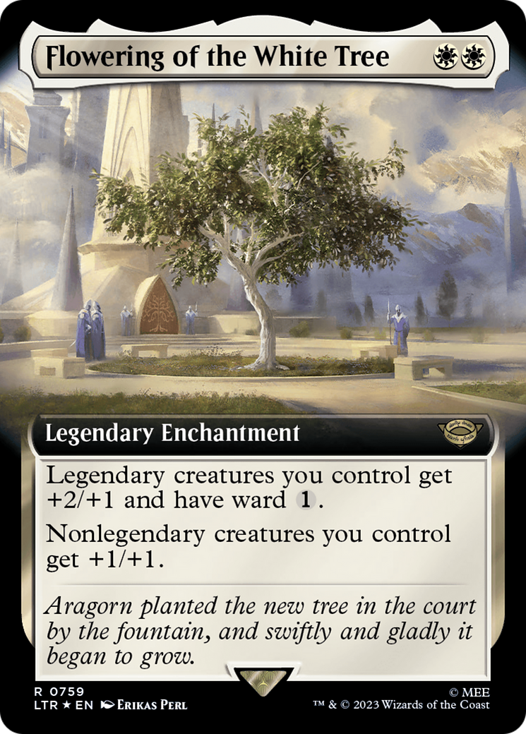 Flowering of the White Tree (Extended Art) (Surge Foil) [The Lord of the Rings: Tales of Middle-Earth] MTG Single Magic: The Gathering | Red Claw Gaming