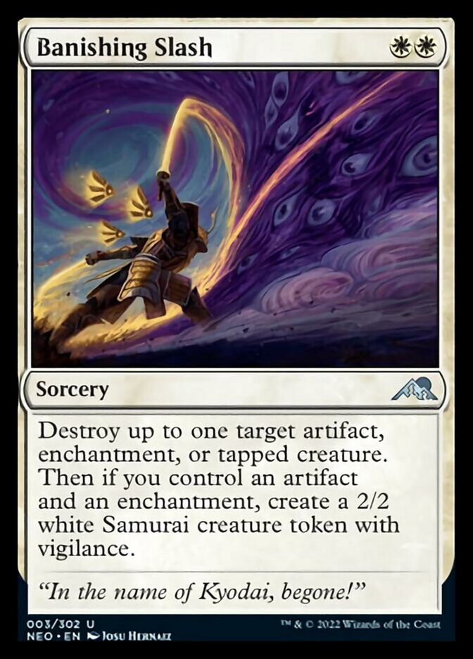 Banishing Slash [Kamigawa: Neon Dynasty] MTG Single Magic: The Gathering    | Red Claw Gaming