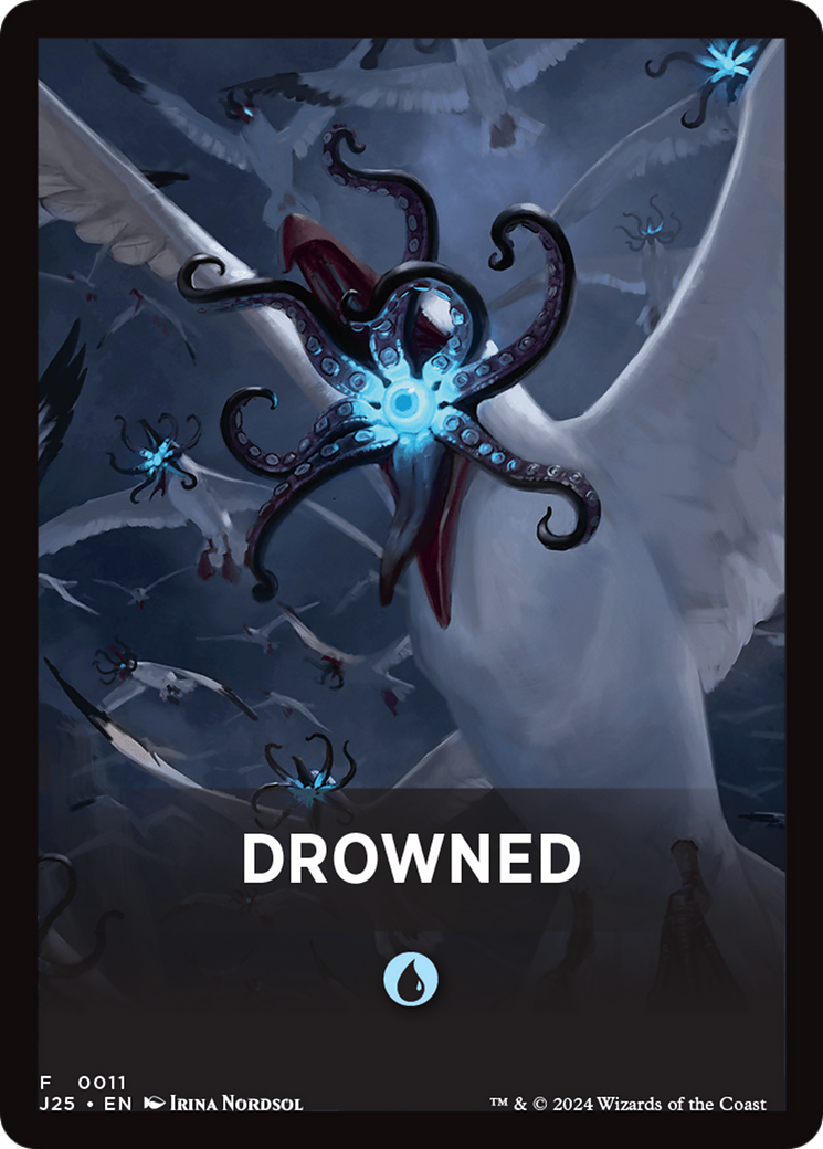Drowned Theme Card [Foundations Jumpstart Front Cards] MTG Single Magic: The Gathering | Red Claw Gaming
