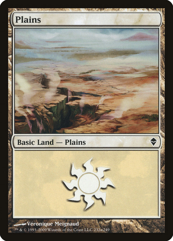 Plains (232a) [Zendikar] MTG Single Magic: The Gathering | Red Claw Gaming