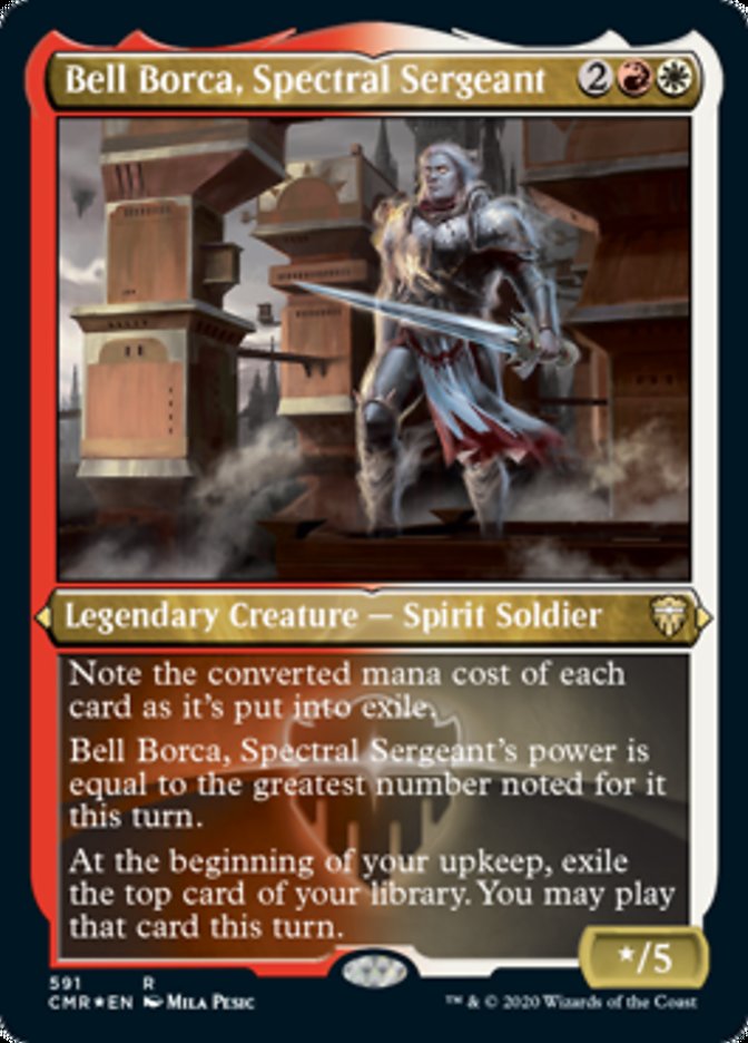 Bell Borca, Spectral Sergeant (Etched) [Commander Legends] MTG Single Magic: The Gathering | Red Claw Gaming