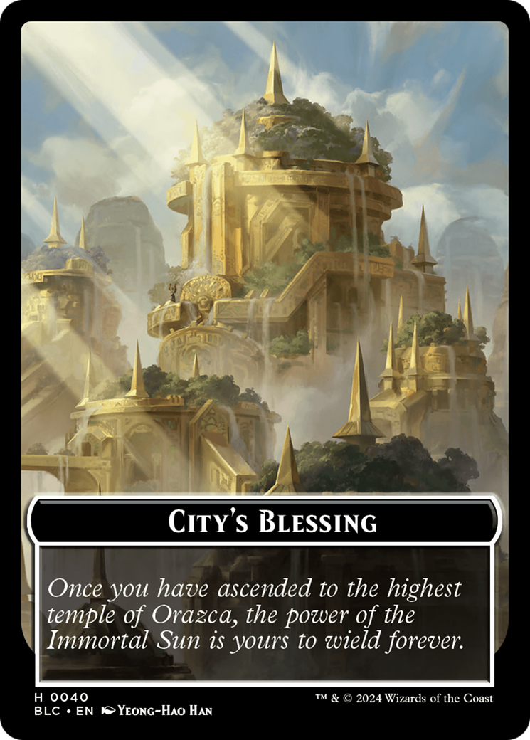Hamster // City's Blessing Double-Sided Token [Bloomburrow Commander Tokens] MTG Single Magic: The Gathering | Red Claw Gaming