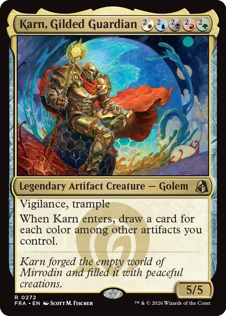 Karn, Gilded Guardian [Reality Fracture] | Red Claw Gaming