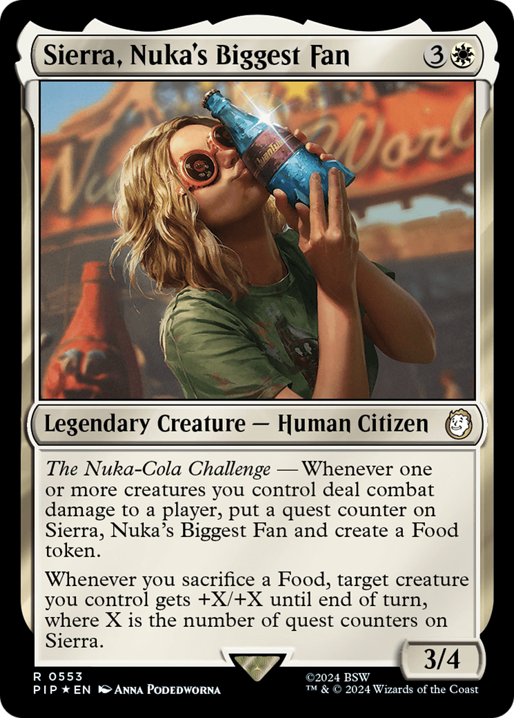 Sierra, Nuka's Biggest Fan (Surge Foil) [Fallout] MTG Single Magic: The Gathering    | Red Claw Gaming