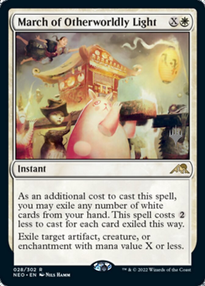 March of Otherworldly Light (Promo Pack) [Kamigawa: Neon Dynasty Promos] MTG Single Magic: The Gathering | Red Claw Gaming