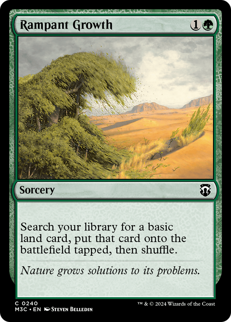 Rampant Growth (Ripple Foil) [Modern Horizons 3 Commander] MTG Single Magic: The Gathering | Red Claw Gaming