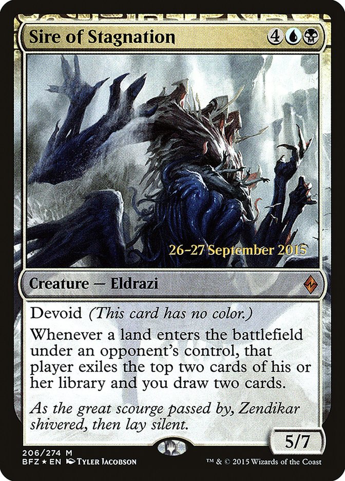 Sire of Stagnation [Battle for Zendikar Prerelease Promos] MTG Single Magic: The Gathering | Red Claw Gaming
