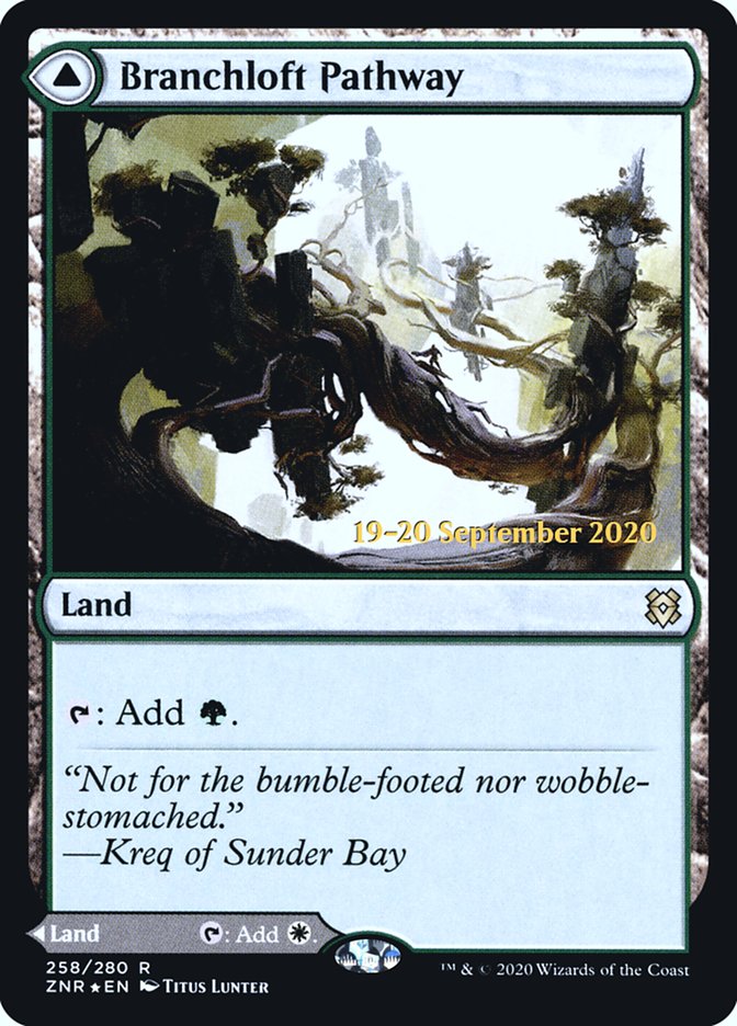 Branchloft Pathway // Boulderloft Pathway [Zendikar Rising Prerelease Promos] MTG Single Magic: The Gathering | Red Claw Gaming