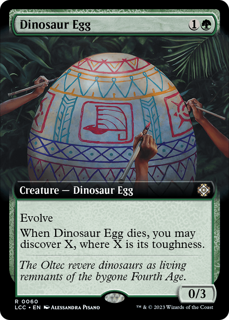 Dinosaur Egg (Extended Art) [The Lost Caverns of Ixalan Commander] MTG Single Magic: The Gathering | Red Claw Gaming
