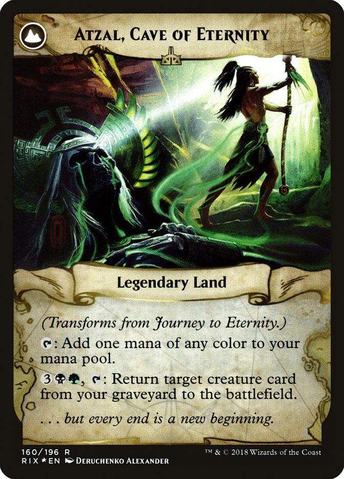 Journey to Eternity // Atzal, Cave of Eternity [Rivals of Ixalan Prerelease Promos] MTG Single Magic: The Gathering | Red Claw Gaming