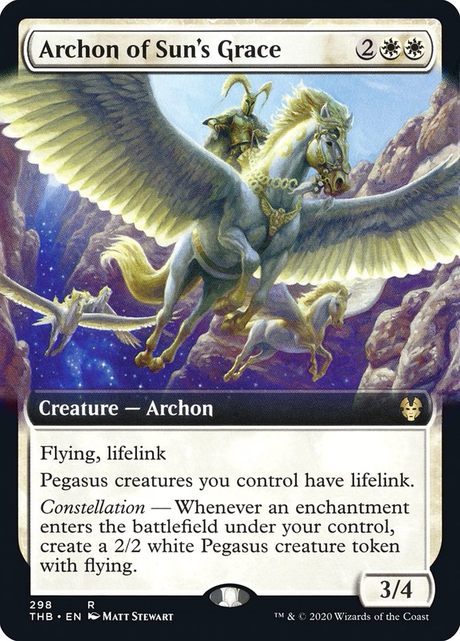 Archon of Sun's Grace (Extended Art) [Theros Beyond Death] MTG Single Magic: The Gathering | Red Claw Gaming