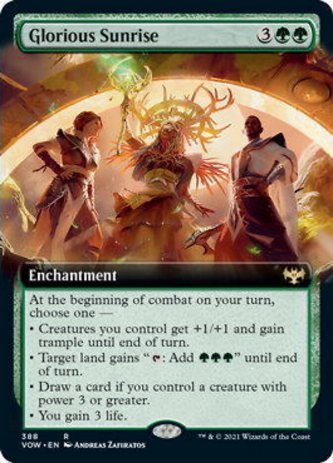 Glorious Sunrise (Extended Art) [Innistrad: Crimson Vow] MTG Single Magic: The Gathering | Red Claw Gaming