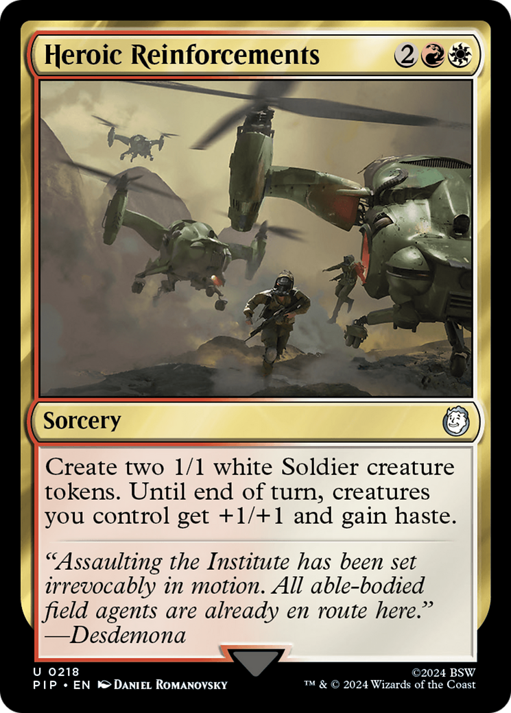 Heroic Reinforcements [Fallout] MTG Single Magic: The Gathering | Red Claw Gaming