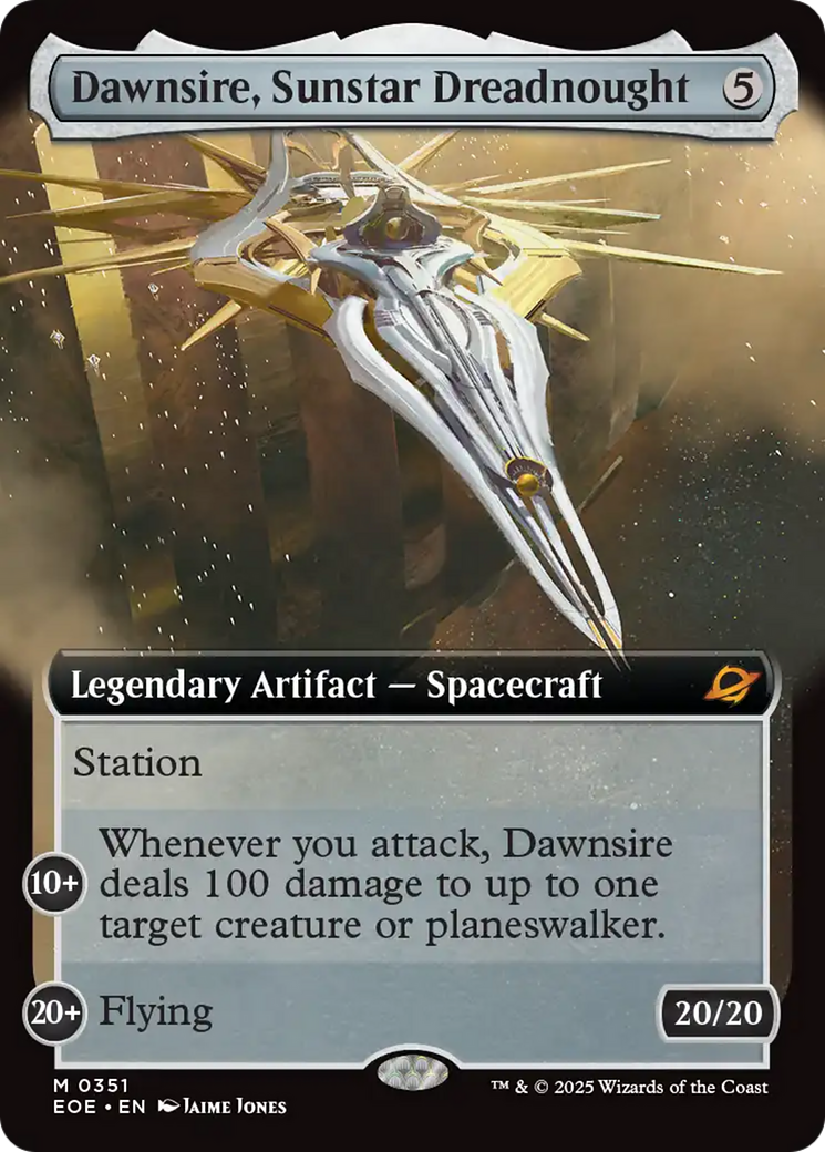 Dawnsire, Sunstar Dreadnought (Extended Art) [Edge of Eternities] MTG Single Magic: The Gathering | Red Claw Gaming