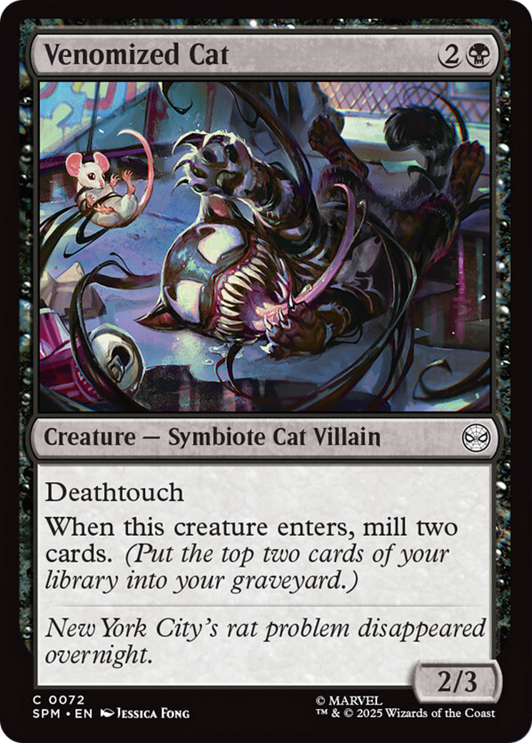 Venomized Cat [Marvel's Spider-Man] MTG Single Magic: The Gathering | Red Claw Gaming