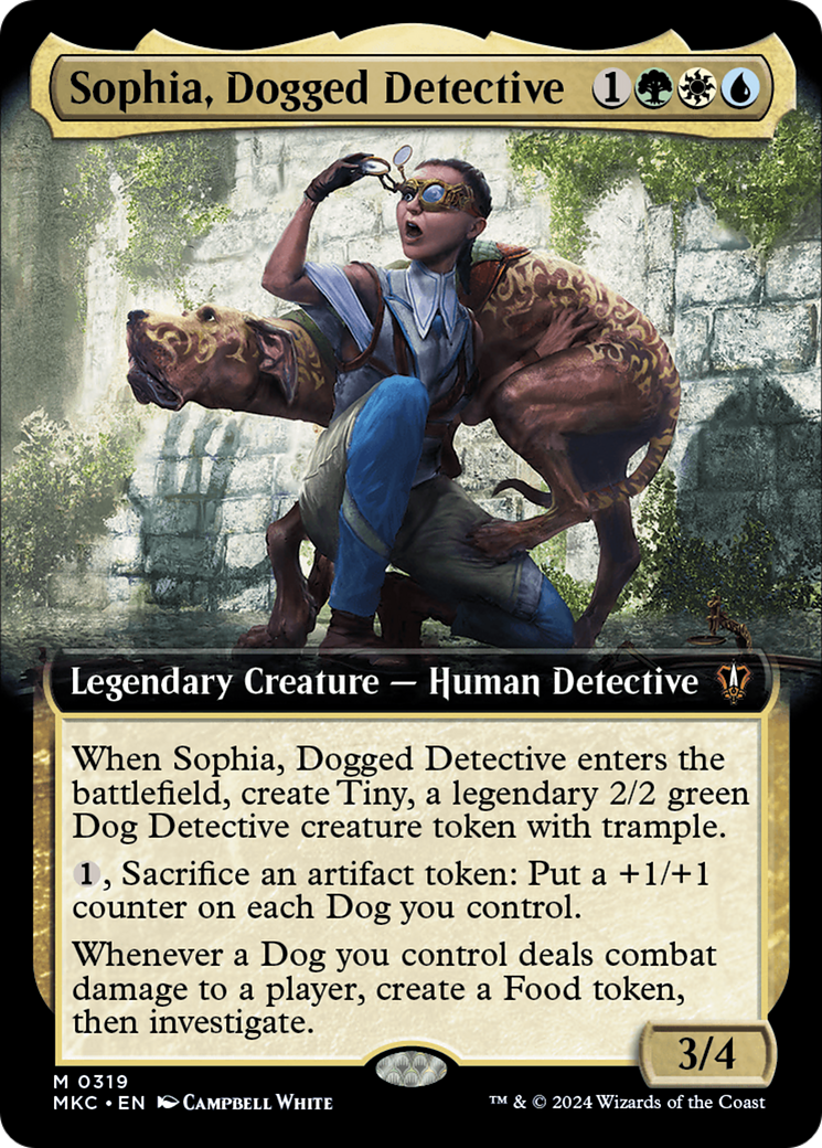Sophia, Dogged Detective (Extended Art) [Murders at Karlov Manor Commander] MTG Single Magic: The Gathering | Red Claw Gaming