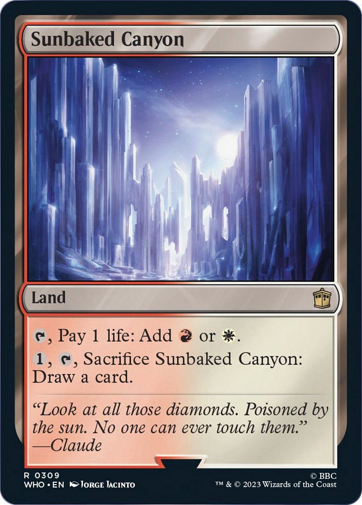 Sunbaked Canyon [Doctor Who] MTG Single Magic: The Gathering | Red Claw Gaming