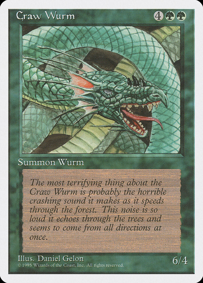 Craw Wurm [Fourth Edition] MTG Single Magic: The Gathering | Red Claw Gaming