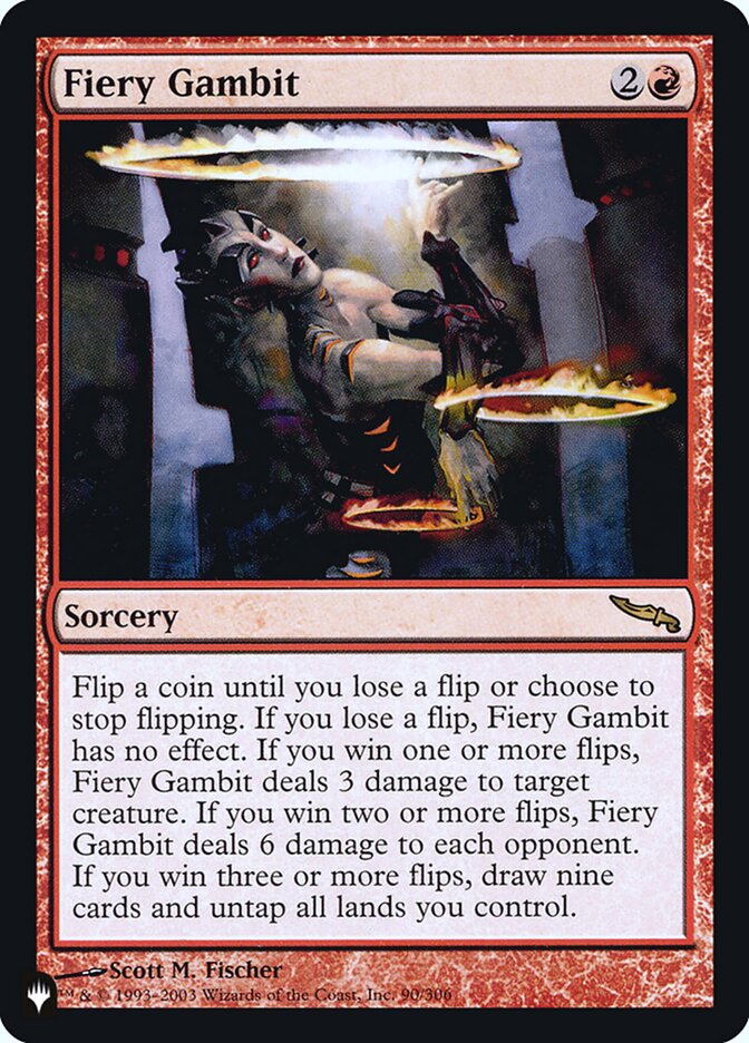 Fiery Gambit [Secret Lair: Heads I Win, Tails You Lose] MTG Single Magic: The Gathering | Red Claw Gaming