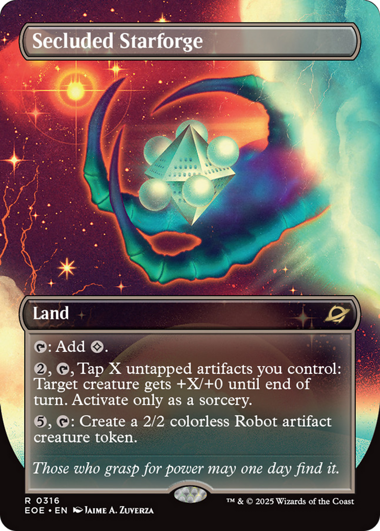Secluded Starforge (Borderless) [Edge of Eternities] MTG Single Magic: The Gathering | Red Claw Gaming