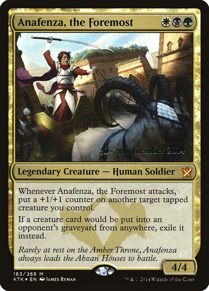 Anafenza, the Foremost [Khans of Tarkir Prerelease Promos] MTG Single Magic: The Gathering | Red Claw Gaming