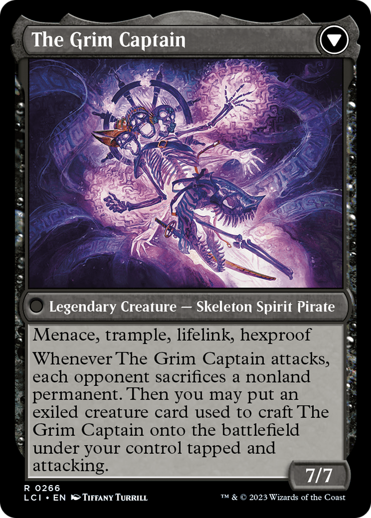 Throne of the Grim Captain // The Grim Captain [The Lost Caverns of Ixalan Prerelease Cards] MTG Single Magic: The Gathering    | Red Claw Gaming