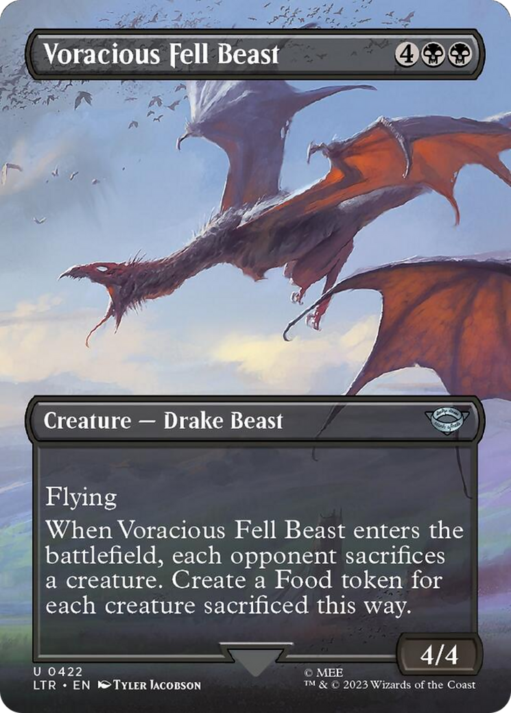 Voracious Fell Beast (Borderless Alternate Art) [The Lord of the Rings: Tales of Middle-Earth] MTG Single Magic: The Gathering | Red Claw Gaming