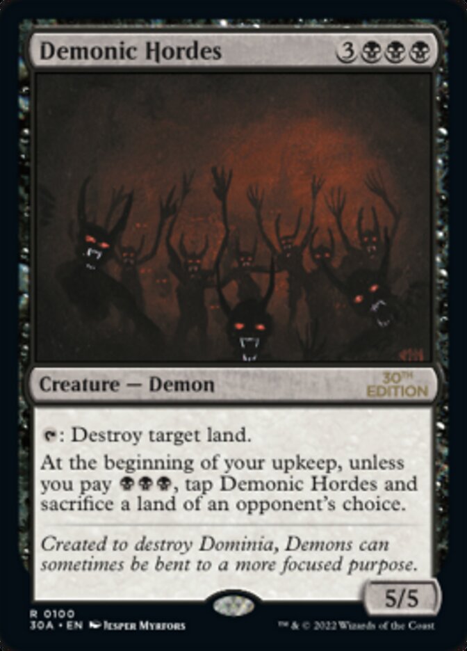 Demonic Hordes [30th Anniversary Edition] MTG Single Magic: The Gathering | Red Claw Gaming