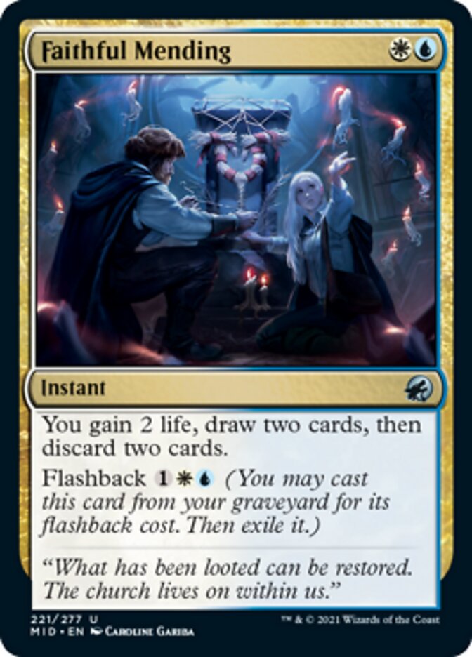 Faithful Mending [Innistrad: Midnight Hunt] MTG Single Magic: The Gathering | Red Claw Gaming