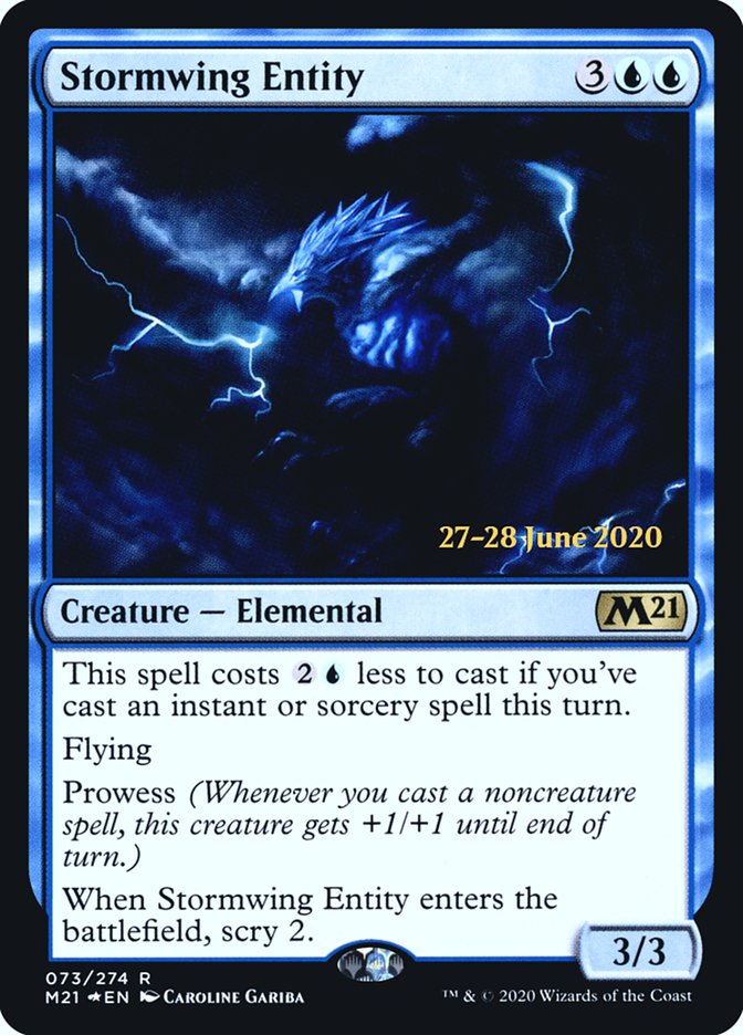 Stormwing Entity [Core Set 2021 Prerelease Promos] MTG Single Magic: The Gathering | Red Claw Gaming