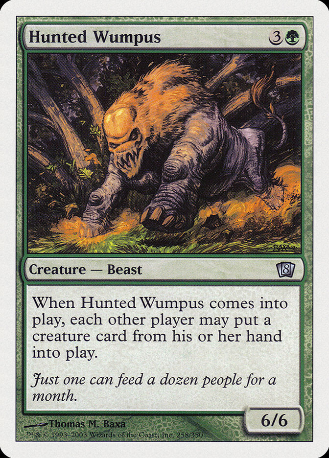 Hunted Wumpus [Eighth Edition] MTG Single Magic: The Gathering | Red Claw Gaming