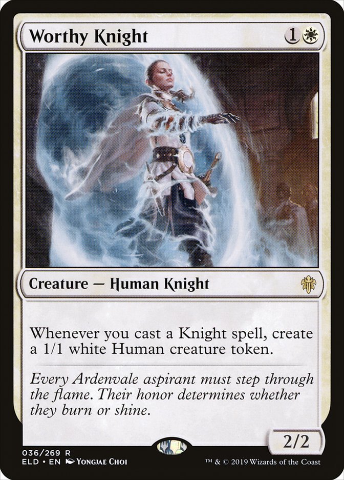 Worthy Knight [Throne of Eldraine] MTG Single Magic: The Gathering | Red Claw Gaming