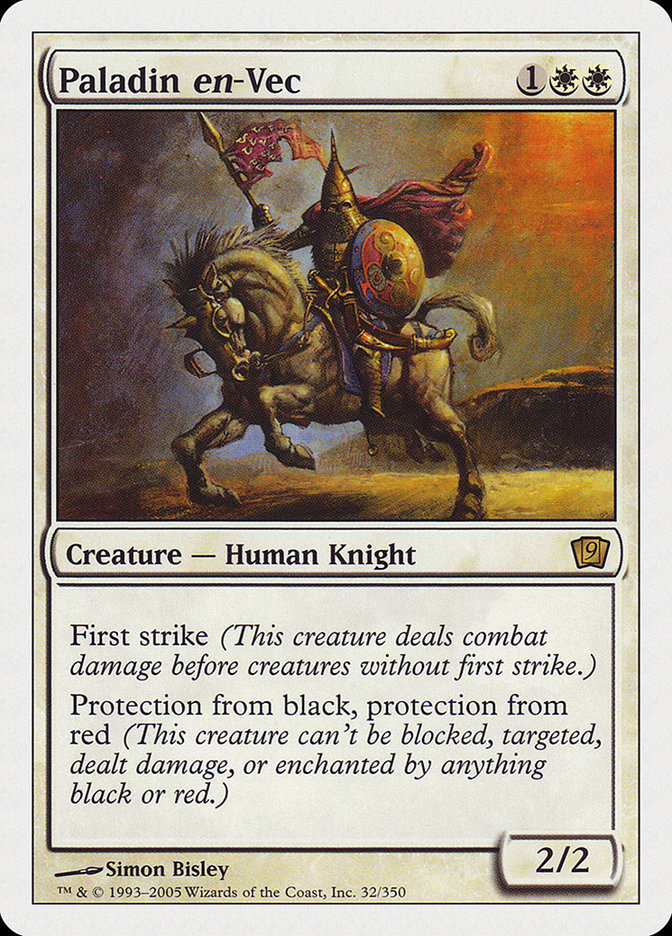 Paladin en-Vec (9th Edition) [Oversize Cards] MTG Single Magic: The Gathering | Red Claw Gaming