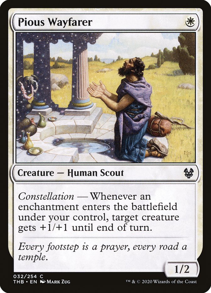 Pious Wayfarer [Theros Beyond Death] MTG Single Magic: The Gathering | Red Claw Gaming