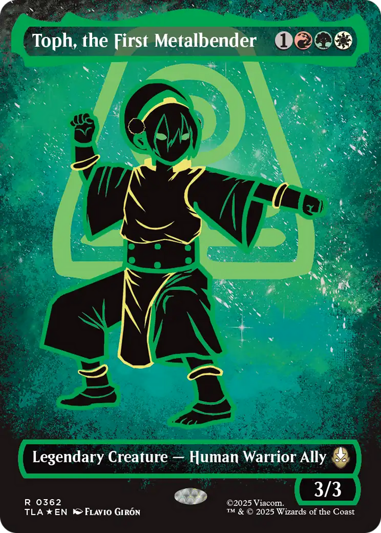 Toph, the First Metalbender (Borderless) (Neon Ink Foil) [Avatar: The Last Airbender] MTG Single Magic: The Gathering | Red Claw Gaming