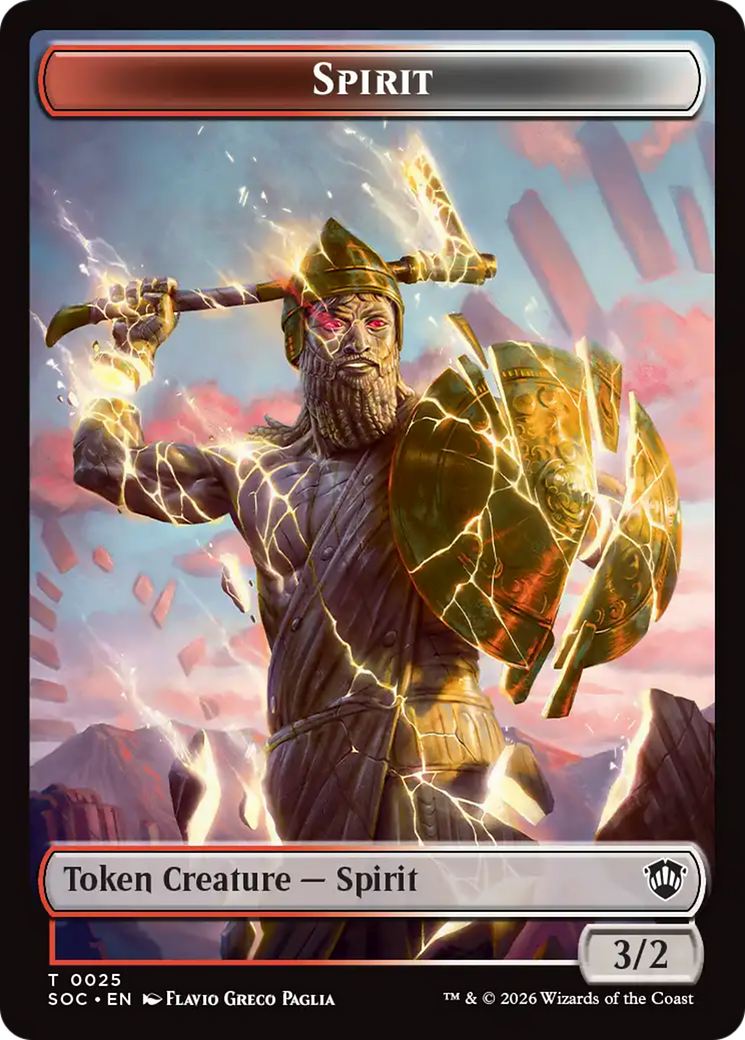 Spirit (0025) // Copy Double-Sided Token [Secrets of Strixhaven Commander Tokens] MTG Single Magic: The Gathering | Red Claw Gaming