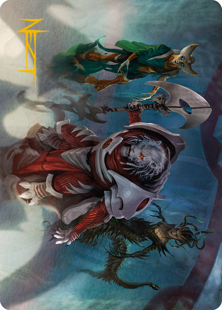 Norn's Decree Art Card (Gold-Stamped Signature) [Phyrexia: All Will Be One Art Series] MTG Single Magic: The Gathering | Red Claw Gaming