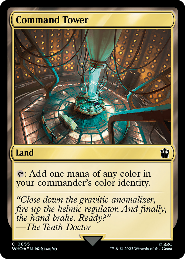 Command Tower (0855)(Surge Foil) [Doctor Who] MTG Single Magic: The Gathering | Red Claw Gaming