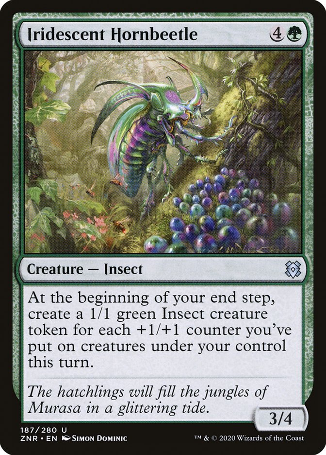 Iridescent Hornbeetle [Zendikar Rising] MTG Single Magic: The Gathering | Red Claw Gaming