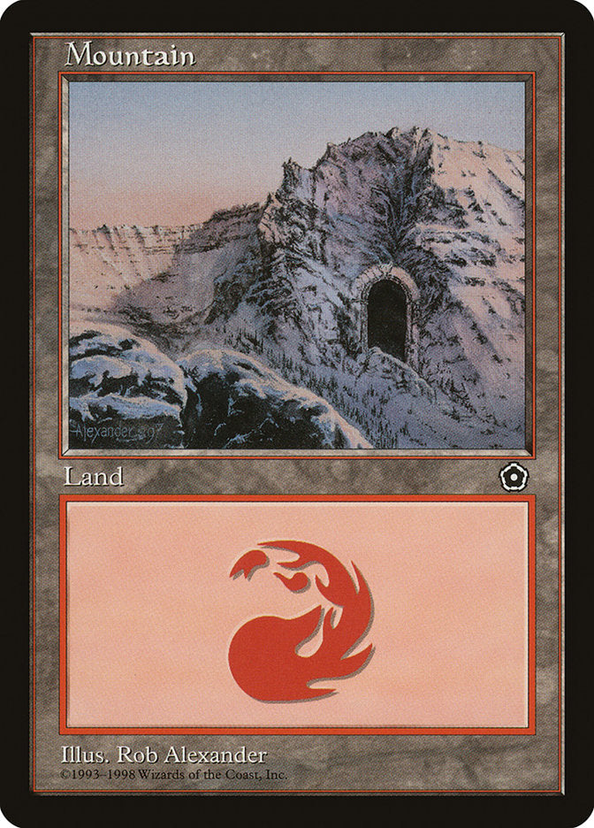 Mountain (Signature on Left / Cave on Right) [Portal Second Age] MTG Single Magic: The Gathering | Red Claw Gaming