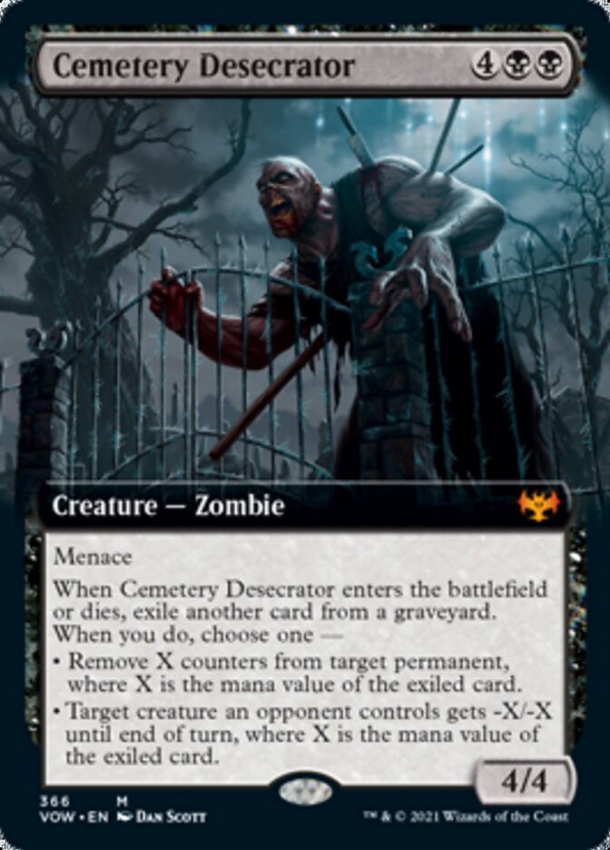 Cemetery Desecrator (Extended Art) [Innistrad: Crimson Vow] MTG Single Magic: The Gathering | Red Claw Gaming