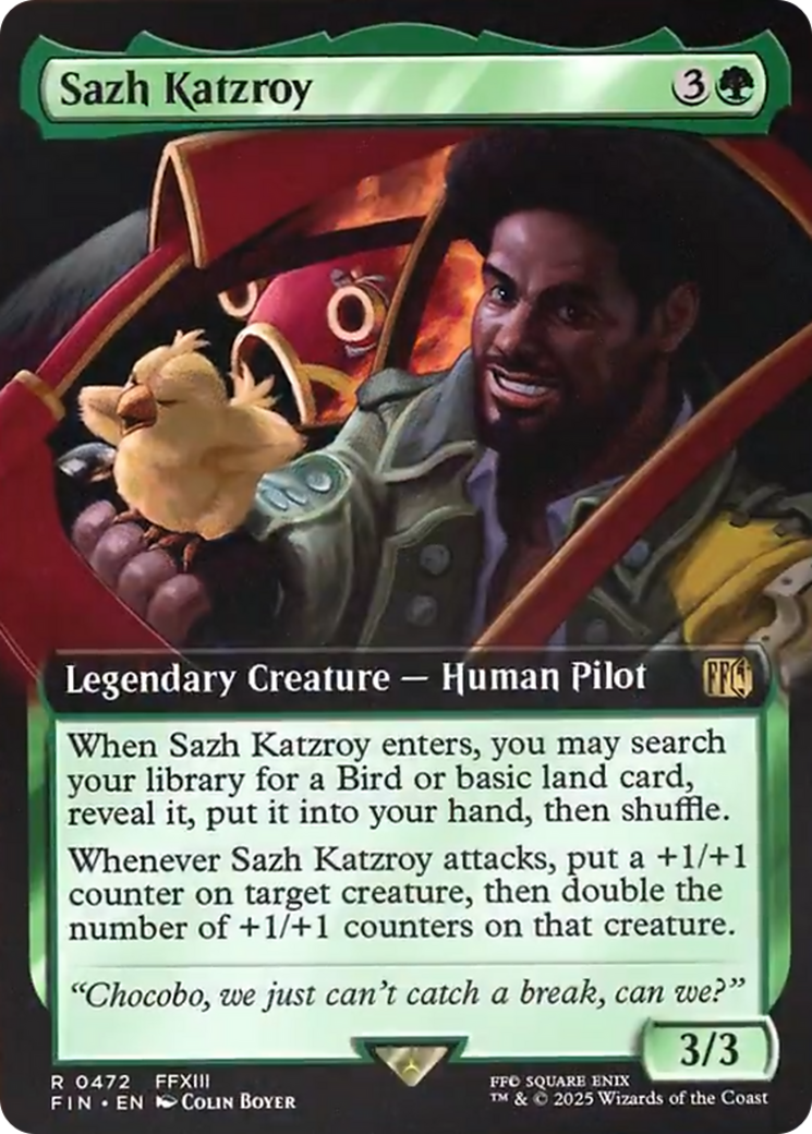 Sazh Katzroy (Extended Art) [FINAL FANTASY] MTG Single Magic: The Gathering | Red Claw Gaming