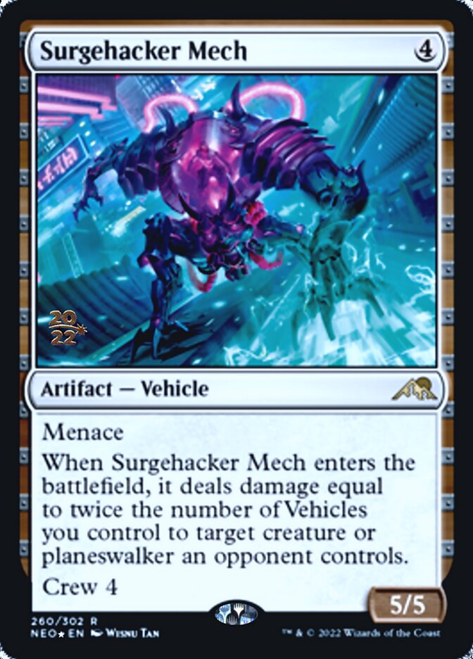 Surgehacker Mech [Kamigawa: Neon Dynasty Prerelease Promos] MTG Single Magic: The Gathering | Red Claw Gaming
