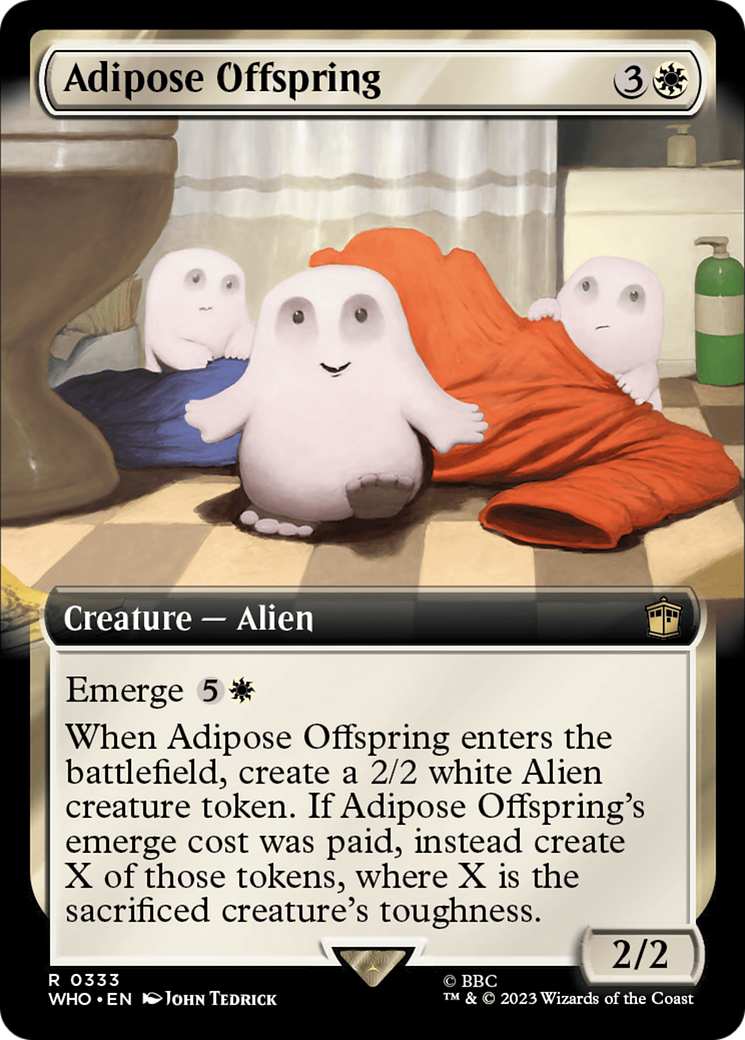 Adipose Offspring (Extended Art) [Doctor Who] MTG Single Magic: The Gathering | Red Claw Gaming