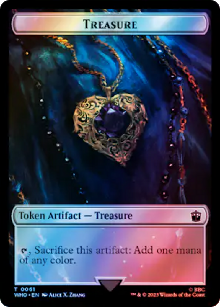 Soldier // Treasure (0061) Double-Sided Token (Surge Foil) [Doctor Who Tokens] MTG Single Magic: The Gathering | Red Claw Gaming