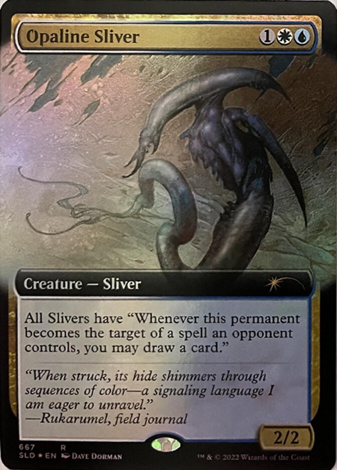 Opaline Sliver (Extended Art) [Secret Lair Drop Promos] MTG Single Magic: The Gathering | Red Claw Gaming