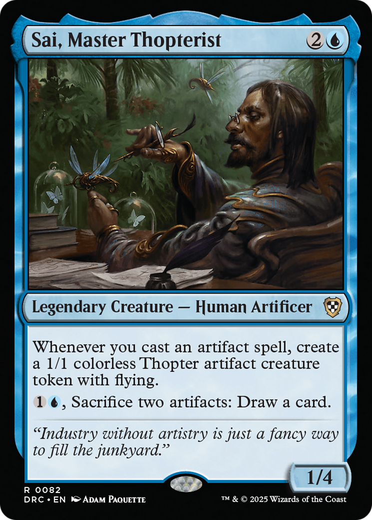 Sai, Master Thopterist [Aetherdrift Commander] MTG Single Magic: The Gathering | Red Claw Gaming