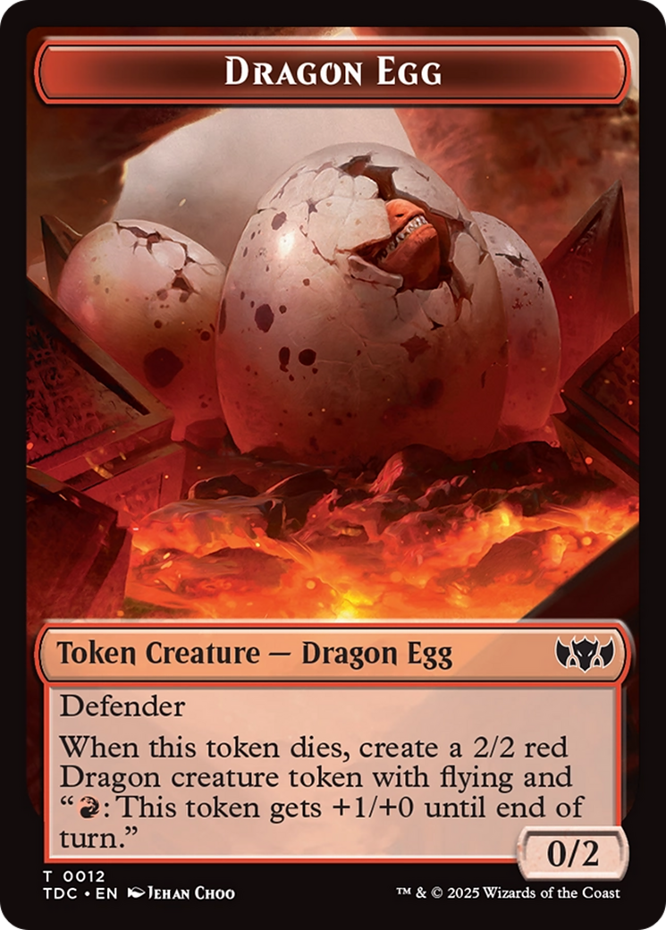 Dragon Egg // Dragon (0013) Double-Sided Token [Tarkir: Dragonstorm Commander Tokens] MTG Single Magic: The Gathering | Red Claw Gaming
