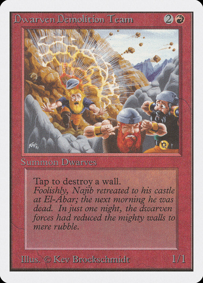 Dwarven Demolition Team [Unlimited Edition] MTG Single Magic: The Gathering | Red Claw Gaming